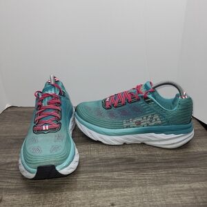 Hoka One One Womens Bondi 6 1019270 CGSL Green Running Shoes Sneakers Size 9